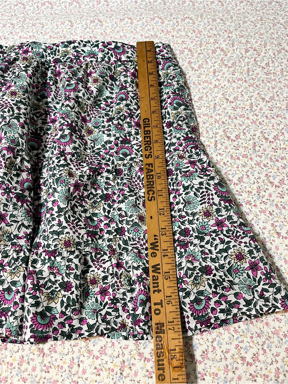 J. Crew Floral lined mini Skirt in White with Pink & Green. Small - Picture 2 of 5